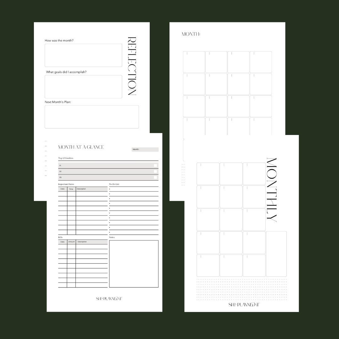 Monthly Inserts
