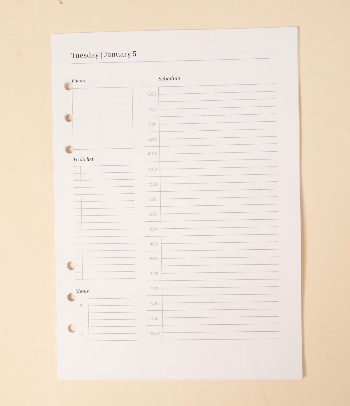 2027 Daily Inserts