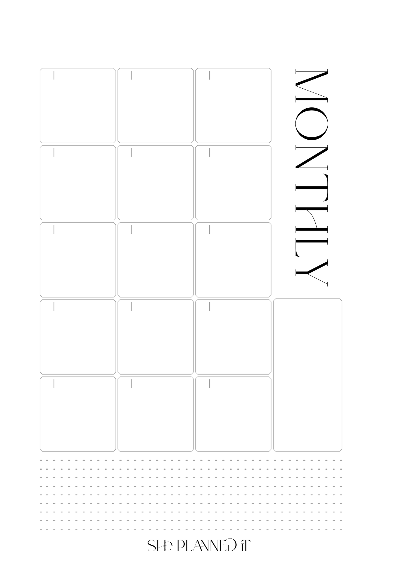 Monthly Inserts