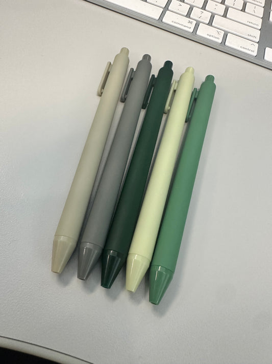 Green Click Gel Pens
