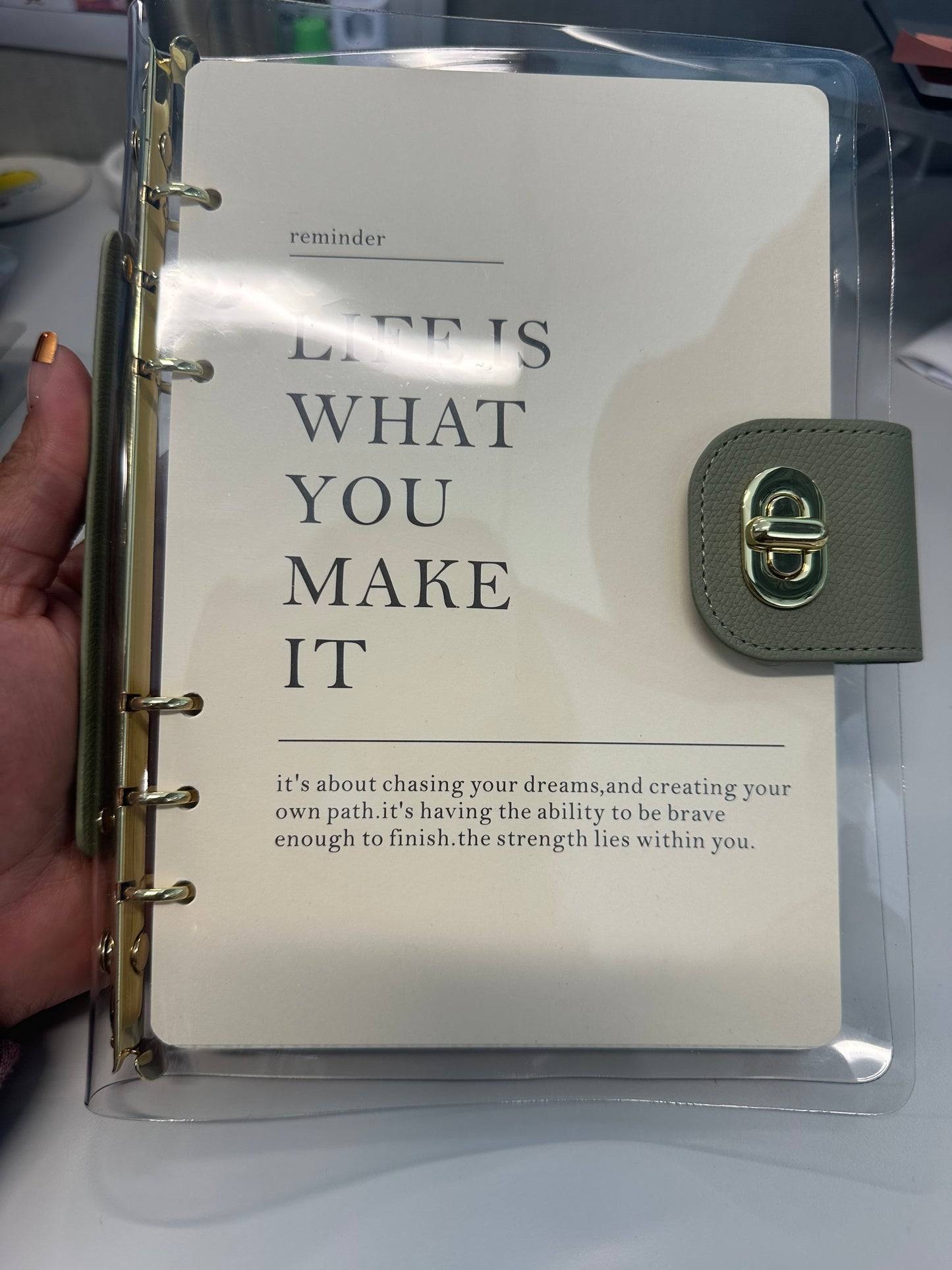 A5 Clear Agenda Cover