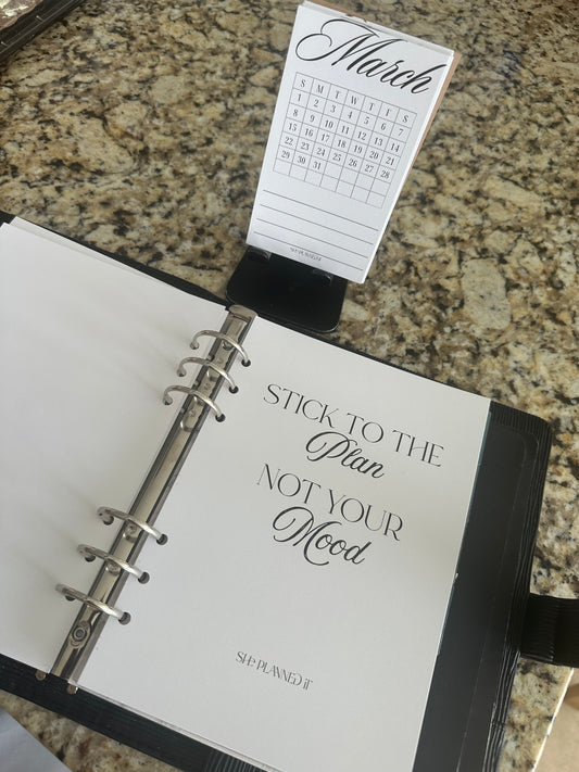 Stick to the Plan Dashboard